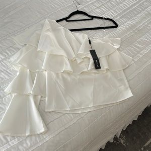 NWT on sleeved flare shirt